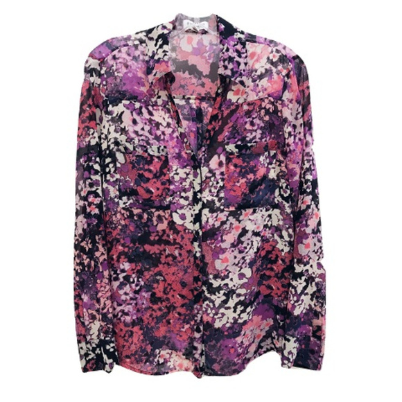 Express Floral Portofino Blouse - Picture 1 of 2